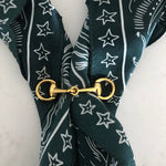 Selena silk scarf + gold horsebit