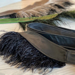 Frenchie leather wrap feather belt