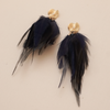 Charlotte Feather & Flower Drop Earrings